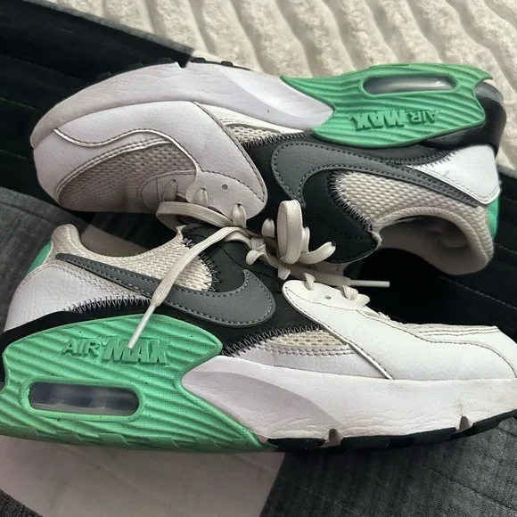 Nike Air Max Sneakers in White, Gray, and Green - Picture 1 of 4